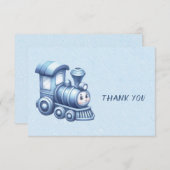 Blauwe Trein Dank u Kaart (Voorkant / Achterkant)