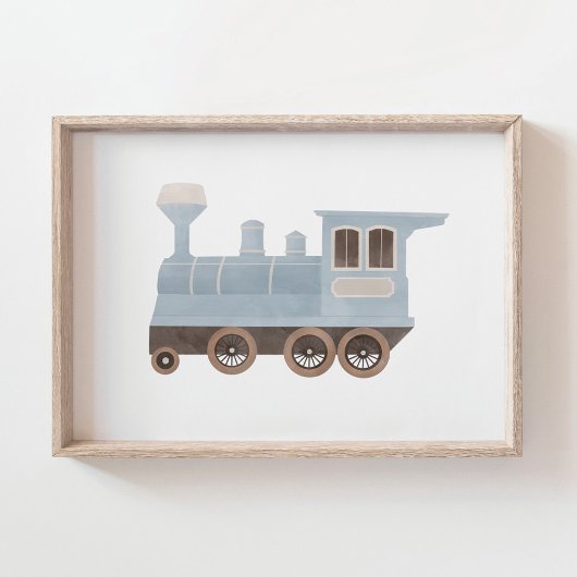 Blauwe Trein Kinderkamer Decoratie