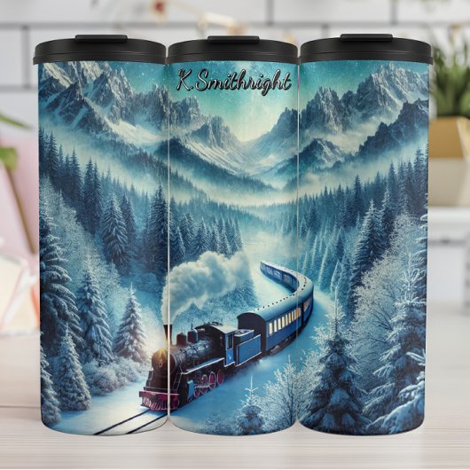 Blauwe Trein Misty Mountain Wilderness Thermosbeker