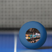 Blauwe trein pingpongbal (Net)