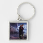 Blauwe trein sleutelhanger (Voorkant)