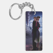 Blauwe trein sleutelhanger (Voorkant Links)