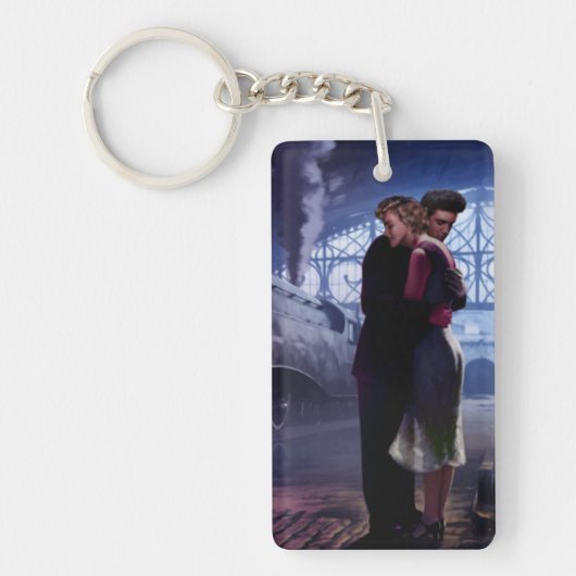 Blauwe trein sleutelhanger (Voorkant)