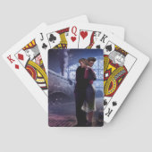 Blauwe trein speelkaarten (Achterkant)