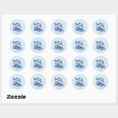 Blauwe Trein Sticker (Vel)