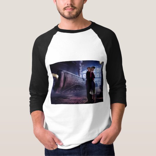 Blauwe trein t-shirt (Voorkant)