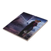 Blauwe trein tegeltje (Zijkant)