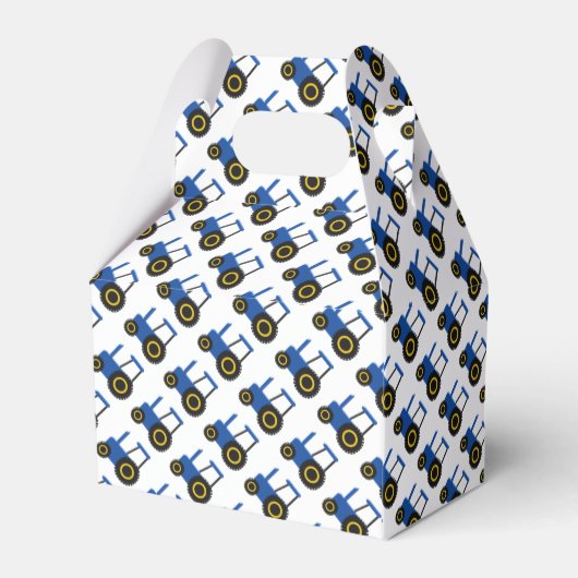 Blauwe trekker ontwerp bedankdoosjes (Achterkant)