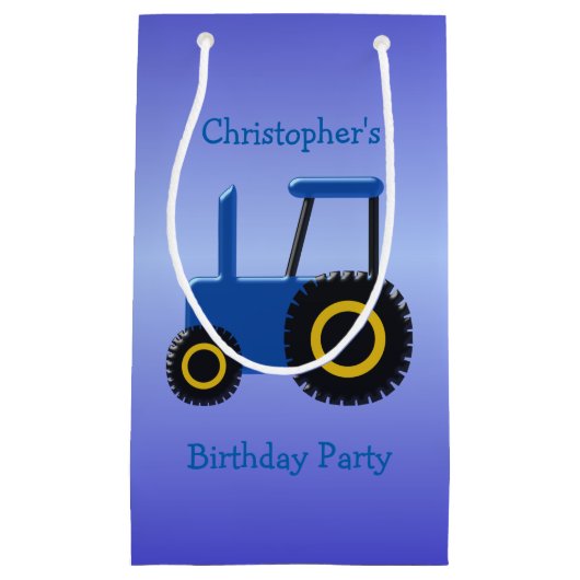 Blauwe trekker ontwerp klein cadeauzakje (Voorkant)