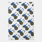 Blauwe trekker ontwerp theedoek (Verticaal)