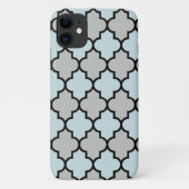 Blauwe Trellis, Quatrefoil, Marokkaanse Lattice Case-Mate iPhone Case (Achterkant)