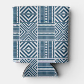 Blauwe Tribal Pattern Art Blikjeskoeler (Voorkant)