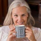 Blauwe Tribal Pattern Art Koffiemok