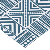Blauwe Tribal Pattern Art Korte Tafelloper (Hoek)