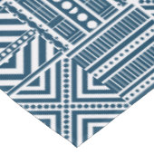 Blauwe Tribal Pattern Art Tafelkleed (Gekanteld)