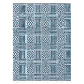 Blauwe Tribal Pattern Art Tafelkleed (Voorkant)
