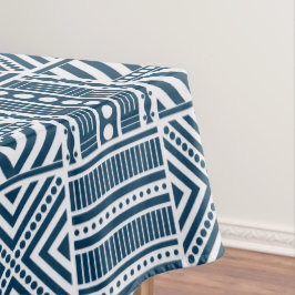 Blauwe Tribal Pattern Art Tafelkleed