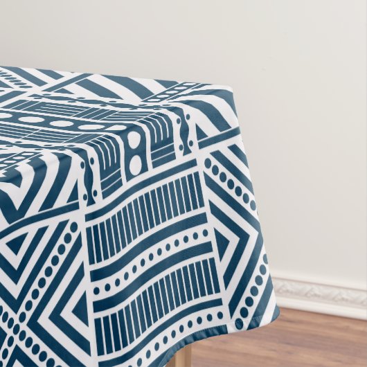 Blauwe Tribal Pattern Art Tafelkleed (Voorbeeld)