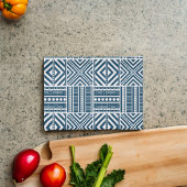 Blauwe Tribal Pattern Art Theedoek