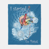 Blauwe trilling Abstract Fleece Deken (Voorkant)