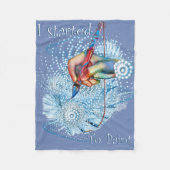 Blauwe trilling Abstract Fleece Deken (Voorkant)