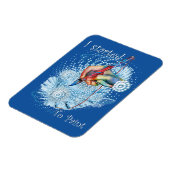 Blauwe trilling Abstract Magneet (Linkerzijde)