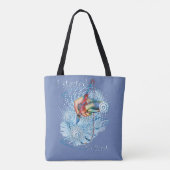 Blauwe trilling Abstract Tote Bag (Achterkant)