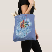 Blauwe trilling Abstract Tote Bag (Dichtbij)