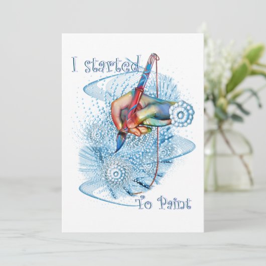 Blauwe trilling kaart (Staand voorkant)