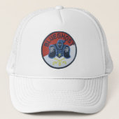 Blauwe troep trucker pet (Voorkant)