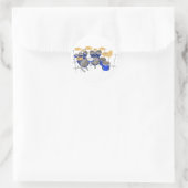 Blauwe trommelkit: 10 stuks: ronde sticker (Tas)