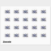 Blauwe trommelkit: 10 stuks: ronde sticker (Vel)