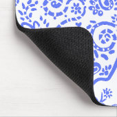 blauwe trompet angel mousepad muismat (Hoek)