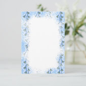 Blauwe trompet blanco uitnodiging Sjabloon (Staand voorkant)