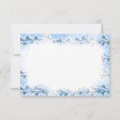 Blauwe trompet blanco uitnodiging Sjabloon (Achterkant)