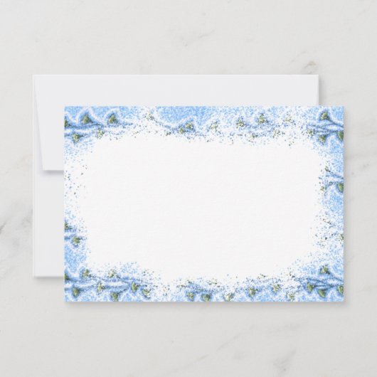 Blauwe trompet blanco uitnodiging Sjabloon (Achterkant)