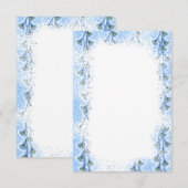 Blauwe trompet blanco uitnodiging Sjabloon (Voorkant / Achterkant)