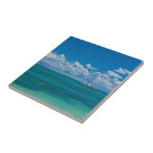 Blauwe Tropische Baai Zeelandschap Tegeltje (Zijkant)