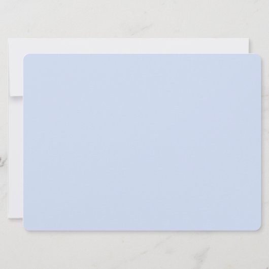 blauwe tropische baard bruiloft kaart (Achterkant)