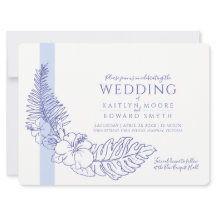 blauwe tropische baard bruiloft