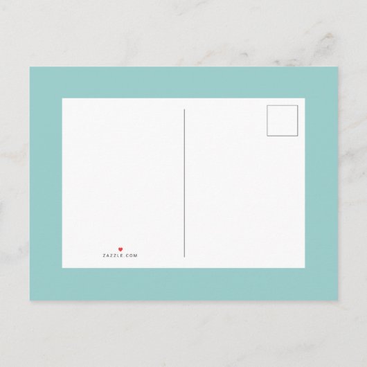 Blauwe tropische bladeren | Flamingo verjaardagsfe Uitnodiging Briefkaart (Achterkant)