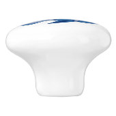 Blauwe Tropische Cartoon Kast Knop Deur (Zijkant)