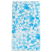 Blauwe tropische palmbomen klein cadeauzakje (Voorkant)