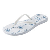 Blauwe tropische palmboom van de Tribe Teenslippers (Schuin)