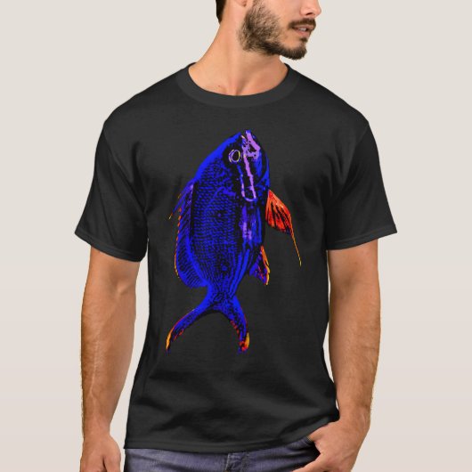 Blauwe Tropische Vis T-shirt (Voorkant)
