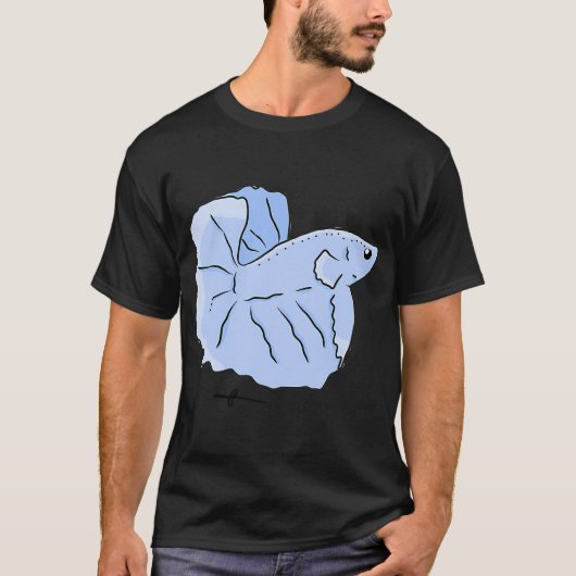 Blauwe Tropische Visx T-shirt (Voorkant)