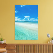 Blauwe tropische zeeduivel, Palau Canvas Afdruk (Insitu (Woonkamer))