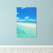 Blauwe tropische zeeduivel, Palau Canvas Afdruk (Insitu (Houten vloer))