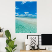 Blauwe tropische zeeduivel, Palau Poster (Thuiskantoor)