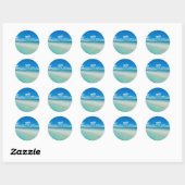 Blauwe tropische zeeduivel, Palau Ronde Sticker (Vel)